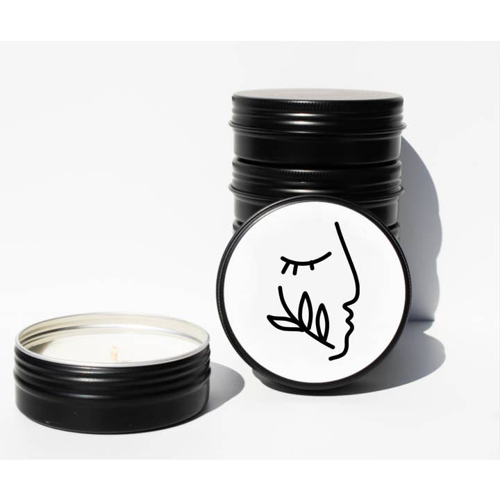 Minimalist (4) Travel Tin Soy Candle – 2 oz for wholesale by Val Viola Candles