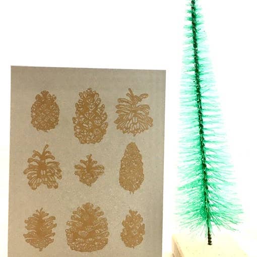 KlappKarte Tannenzapfen für den Großhandel von superjujupress