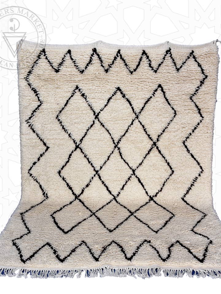 Beni ourain marokkansk tæppe for engroshandel hos Berbers Market