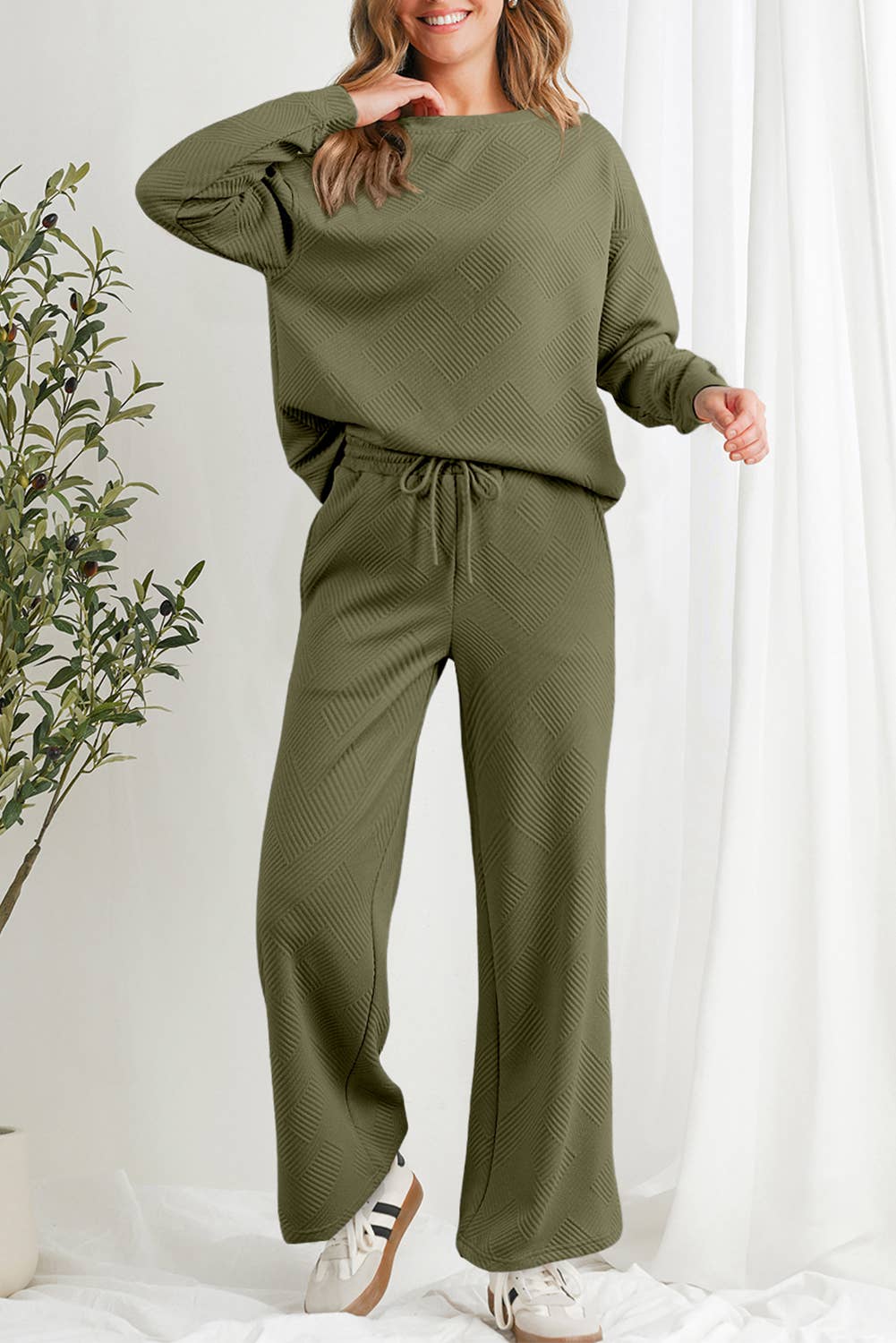 Aapparella - Vente Ensemble de vêtements d'intérieur – femme - Ensembles de pantalons de pyjama texturés et confortables multicolores | S-2XL32