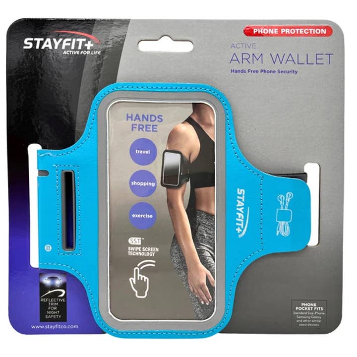 Teal Active Armband Wallet In Bulk for wholesale by GulleeGadgets