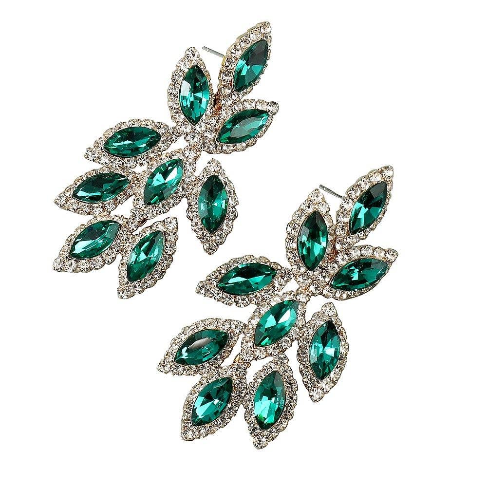 Diacly - Vente Boucles d'oreilles pendantes - Boucles d'oreilles en strass Marquise Chandelier4