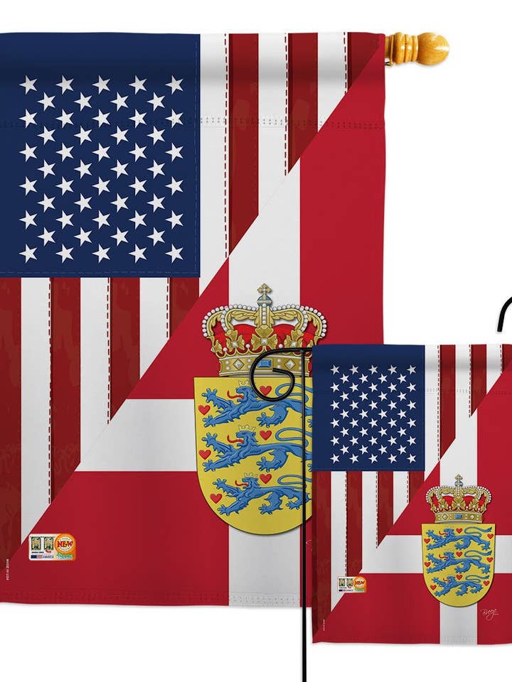 US Denmark Friendship Regional Nationality USA Decor Flag for wholesale by Two Group Flag Co