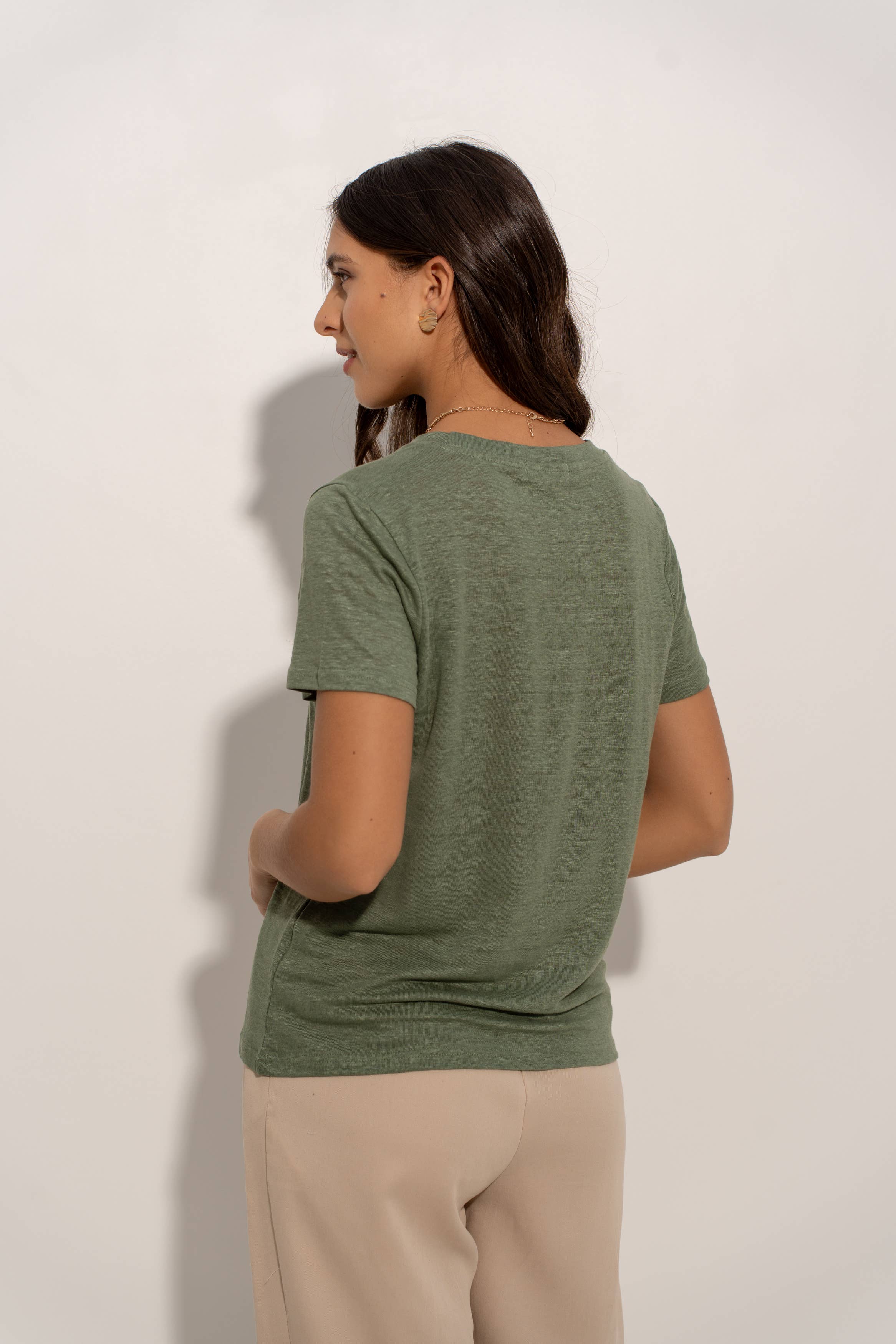 jw.atelier - Vente T-shirt – femme - T-shirt col rond en lin 7