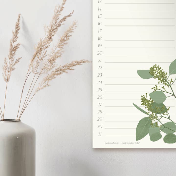 Wildblumen Atelier - Wholesale Calendar - Birthday calendar 15x44 cm hand-drawn flowers, FSC5