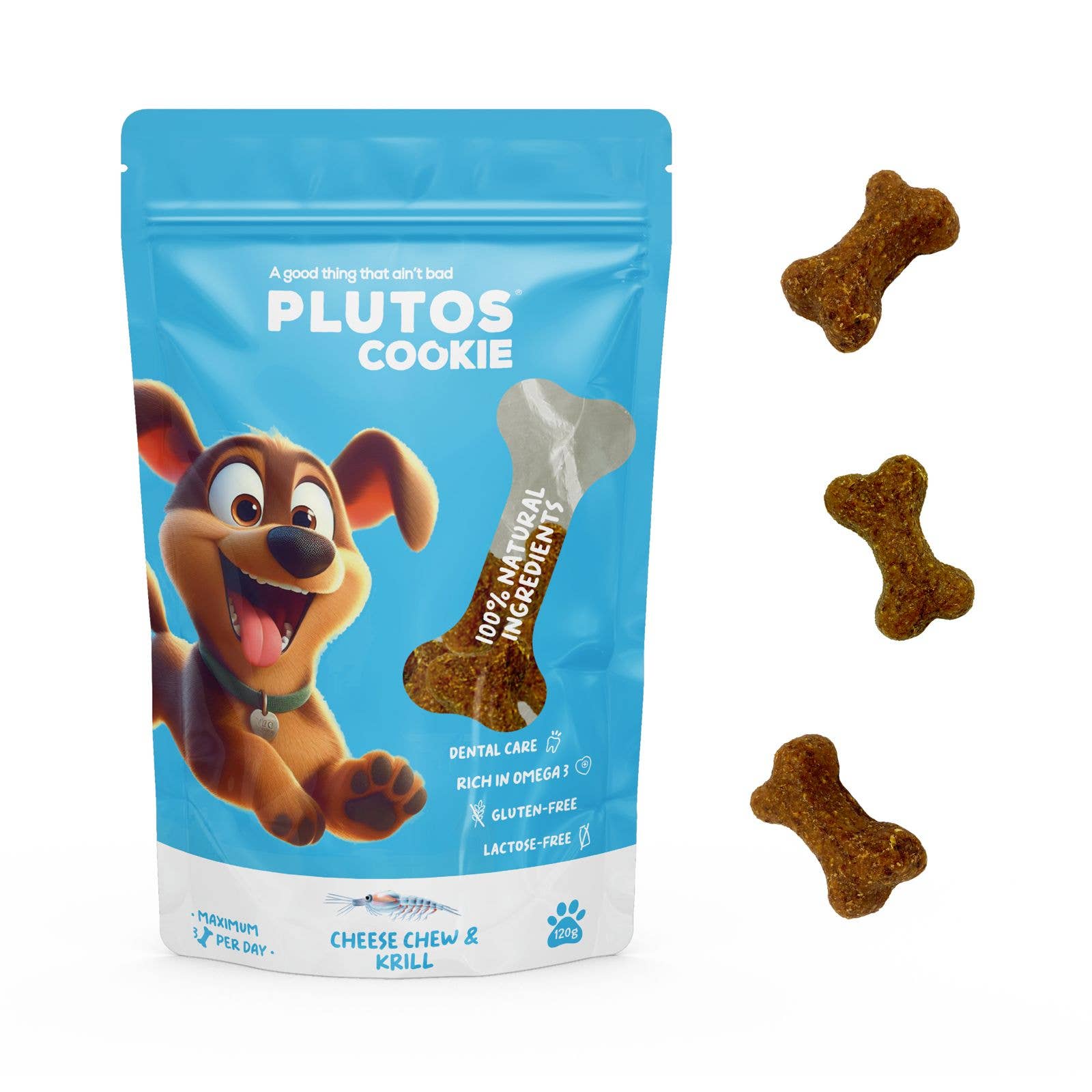 PLUTOS CHEWS - Wholesale Pet Treats - Dog - Plutos Cookies - Cheese Chew & Krill0
