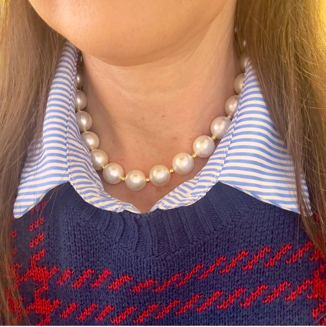 Traci's Beads - Wholesale Beaded/Pearl Necklace - Barbara Pearl Necklace, 16”3