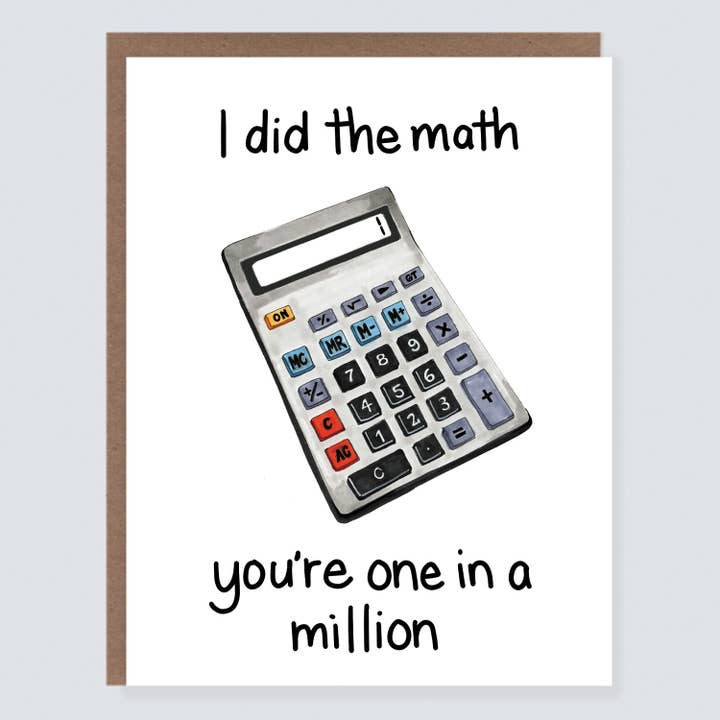 J'ai fait le calcul | Carte d'encouragement pour la vente par Morgan Swank Studio