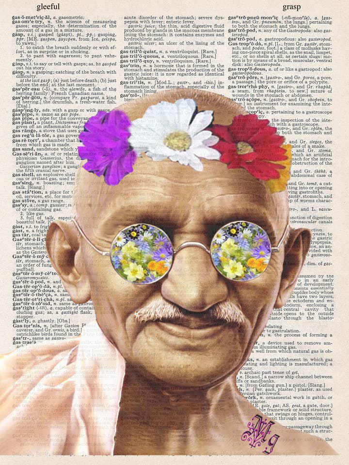 ESTAMPADO FLOR GANDHI por atacado de ARTNWORDZ LLC