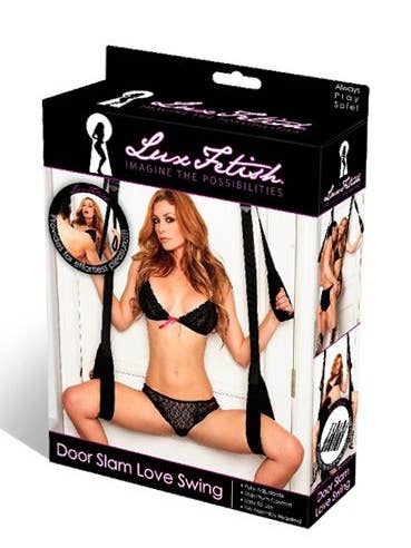 Lux Fetish Dörr Slam Love Swing Svart OS LF1462 för wholesale av Lingerie Mart