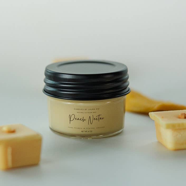 Candles By Laura - Wholesale Jar/Filled Candle - Peach Nectar Soy Jar Candle0