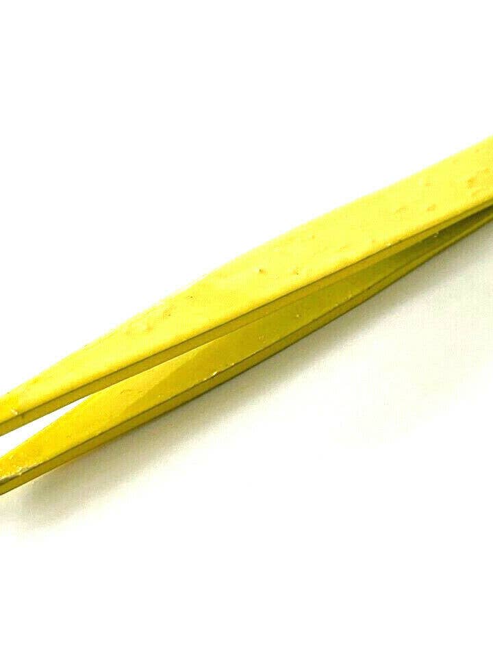 Yellow Eyebrow Hair Removal Multi Purpose Tweezers Pointed Tip for wholesale by HASHIR PRODUCTS