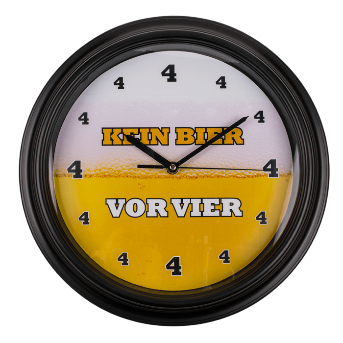 Out of the blue KG - Vente Horloges murales - Horloge murale avec son, Kein Bier vor 4,3