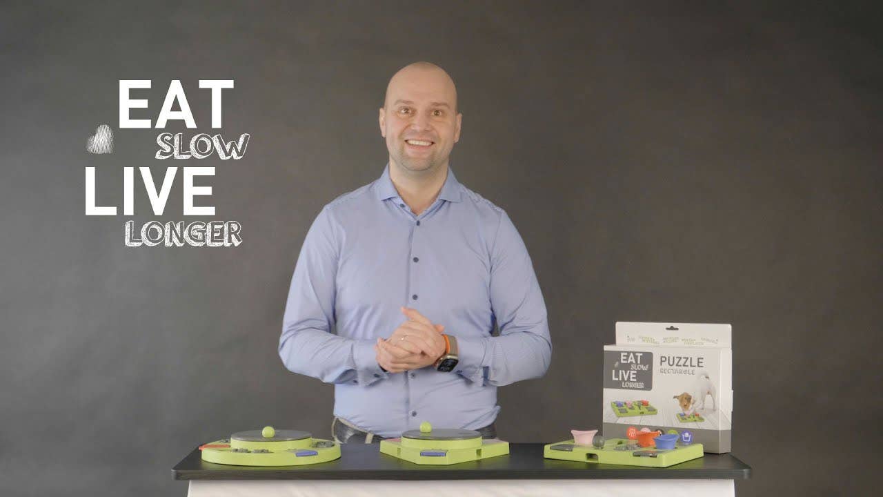 Hofman Animal Care – wholesale Pet toy – Dog – Eet Langzaam Leef Langer Puzzel Rechthoek3