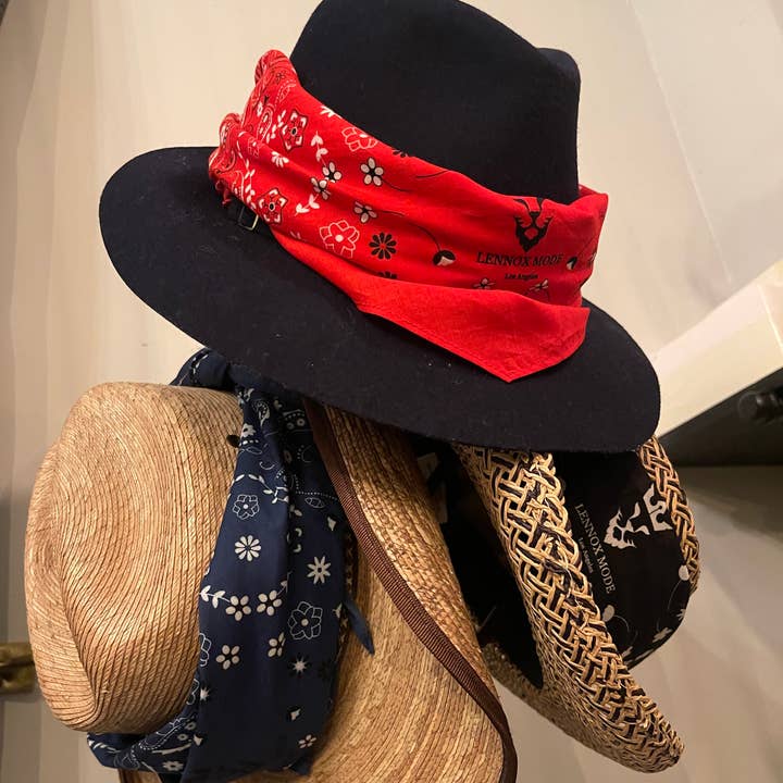 Malibu & Beyond Co /LENNOX MODE - Wholesale Bandana - Women's - Iconic classic Rock & Roll Paisley Bandana in Diamond shape!0