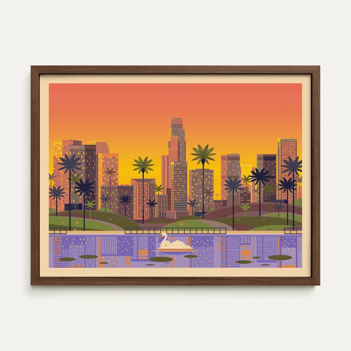 Echo Park – Los Angeles Art Print for wholesale by George Townley Store