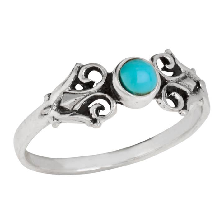 Tiger Mountain Jewelry - Wholesale Single Stone/Solitaire Ring - Lashley Turquoise Sterling Silver Ring
