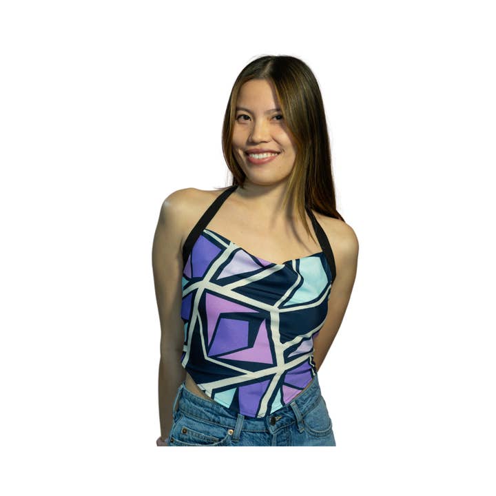 Harper Halter in Geoprint voor wholesale door Lonesome & Thread