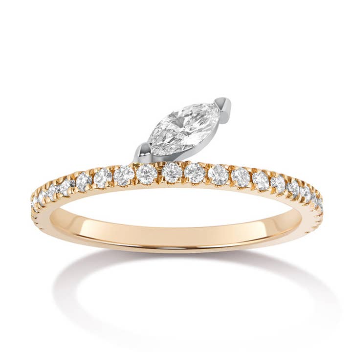 Defne Pavé Ring | Diamond Marquise for wholesale by Selin Kent