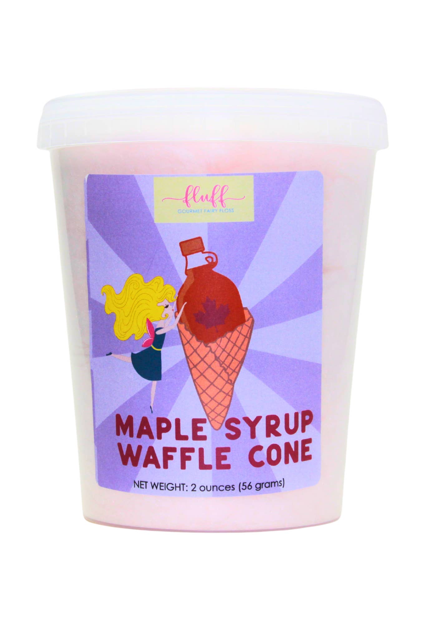 Fluff gourmet fairy floss - Wholesale Cotton Candy - Maple syrup waffle cone Cotton Candy