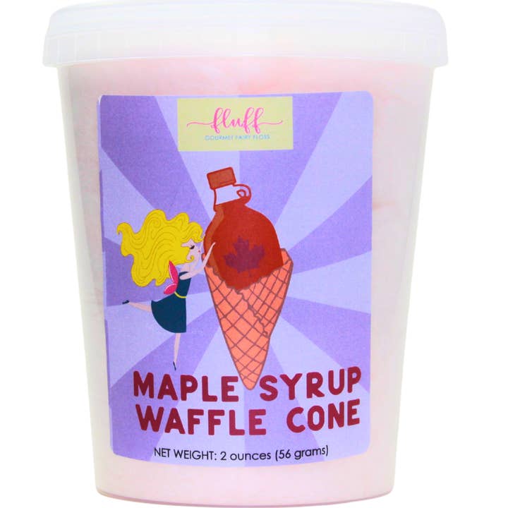 Fluff gourmet fairy floss - Wholesale Cotton Candy - Maple syrup waffle cone Cotton Candy 0