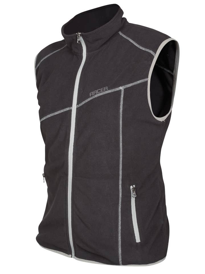 Black Grey Fleece Gilet Men for wholesale on Faire