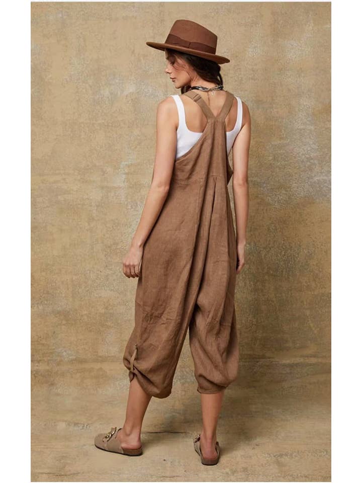LÉA & LUC - Wholesale Overalls - Women's - 100% linen jumpsuit REF. 7222927
