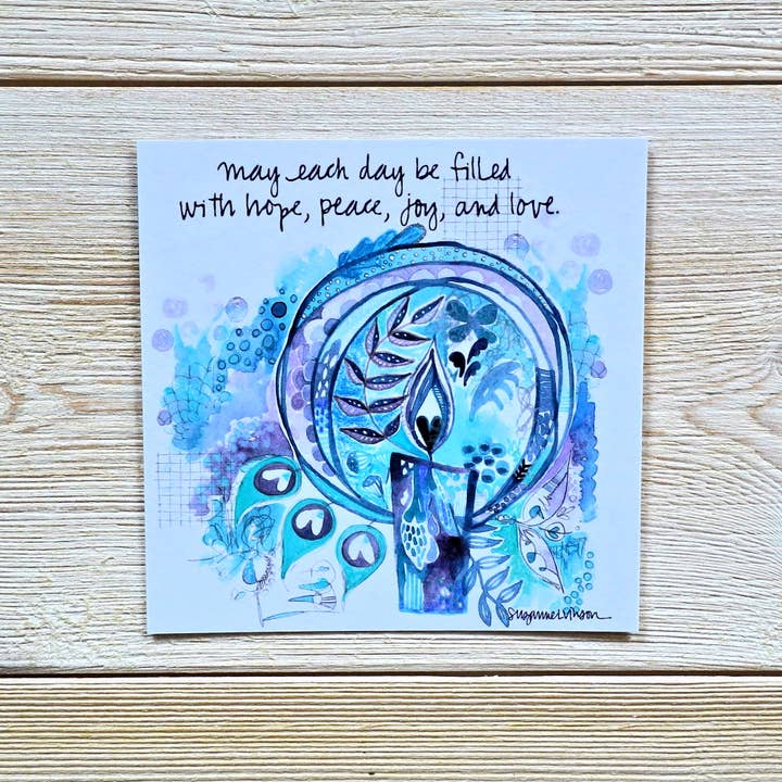 Silver Tree Art by Suzanne L. Vinson - Wholesale Religious Card - Advent Prayer Cards2