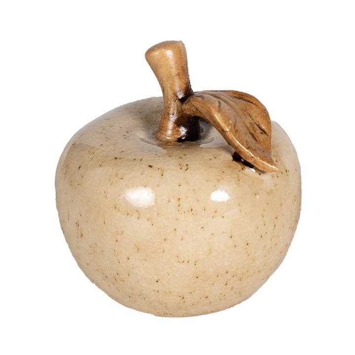 Æbledekoration gm brun/grøn/naturlig D14 H16cm for engroshandel hos Opjet Paris