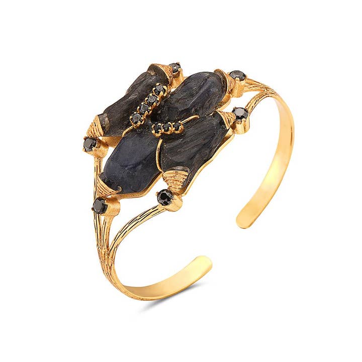 Polsino di design in agata nera per la vendita all'ingrosso da parte di Jewelry Fiesta