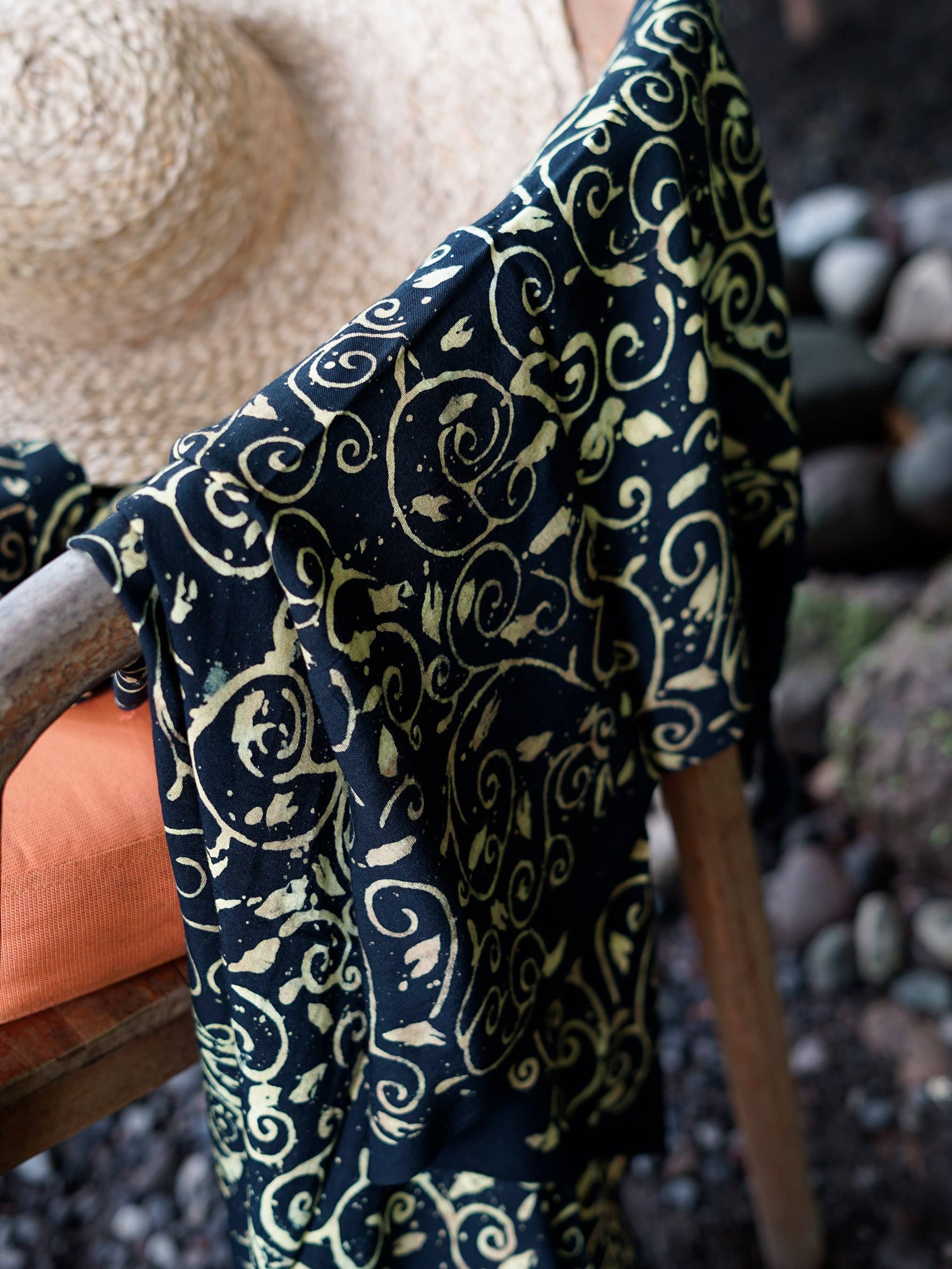 JDLUV - Wholesale Scarf - Women's - New Just Arrived...handmade Sarong Bali Sea  and or Floral Design  - Brown & Beige -  Limited Quantity on Hand. Art # 6-46