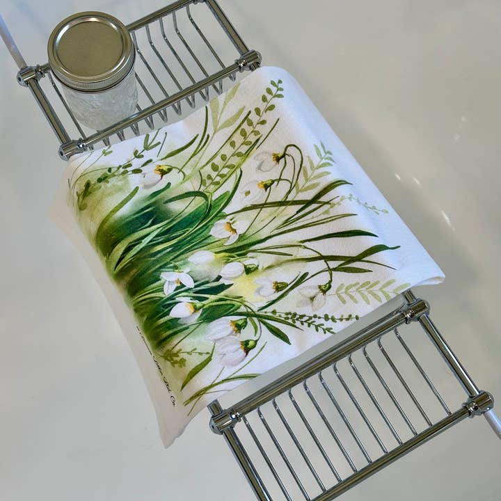 Brown Lillie – Großhandel Geschirrtücher – Schneeglöckchen Blumen 28" Bestes Geschirrtuch | 100% Ringspun-Baumwolle5