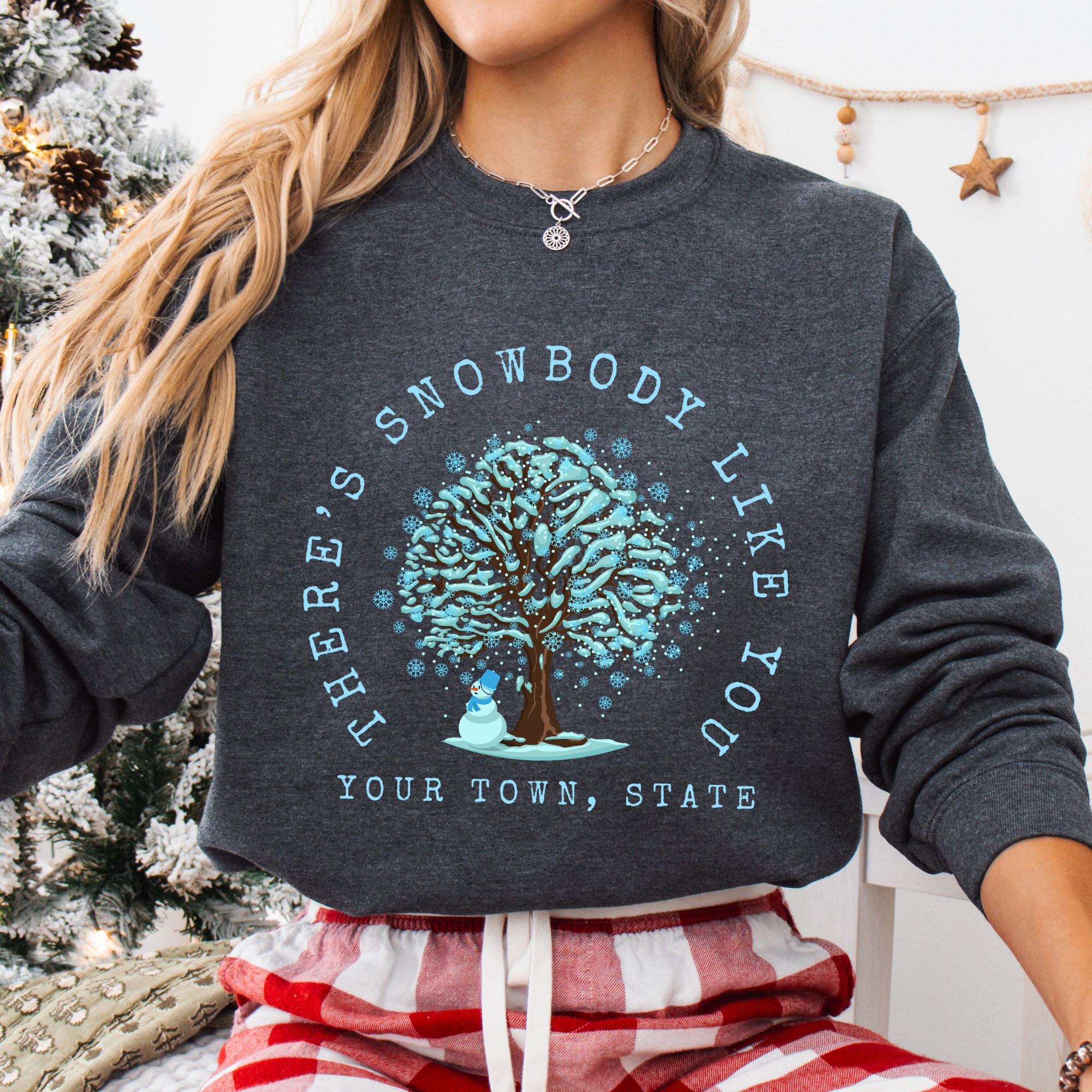 ATTA TOOD Wholesale - Wholesale Graphic Sweatshirt - Women's - Custom funny winter snowman graphic Christmas sweatshirt5