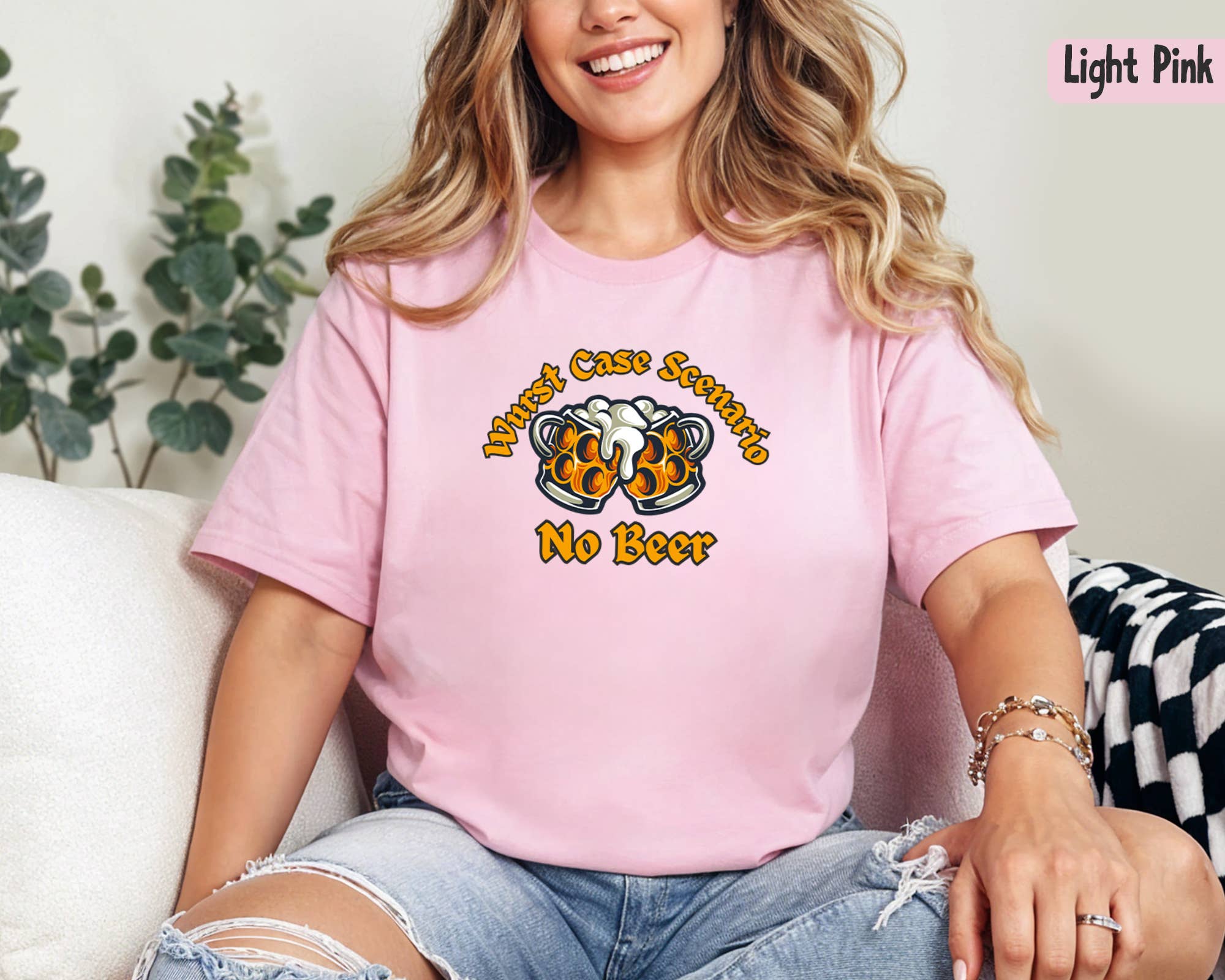 Vivtrek - Wholesale Screen Printed T-Shirt - Women's - Wurst Case Scenario Funny German Beer Festival Tee2