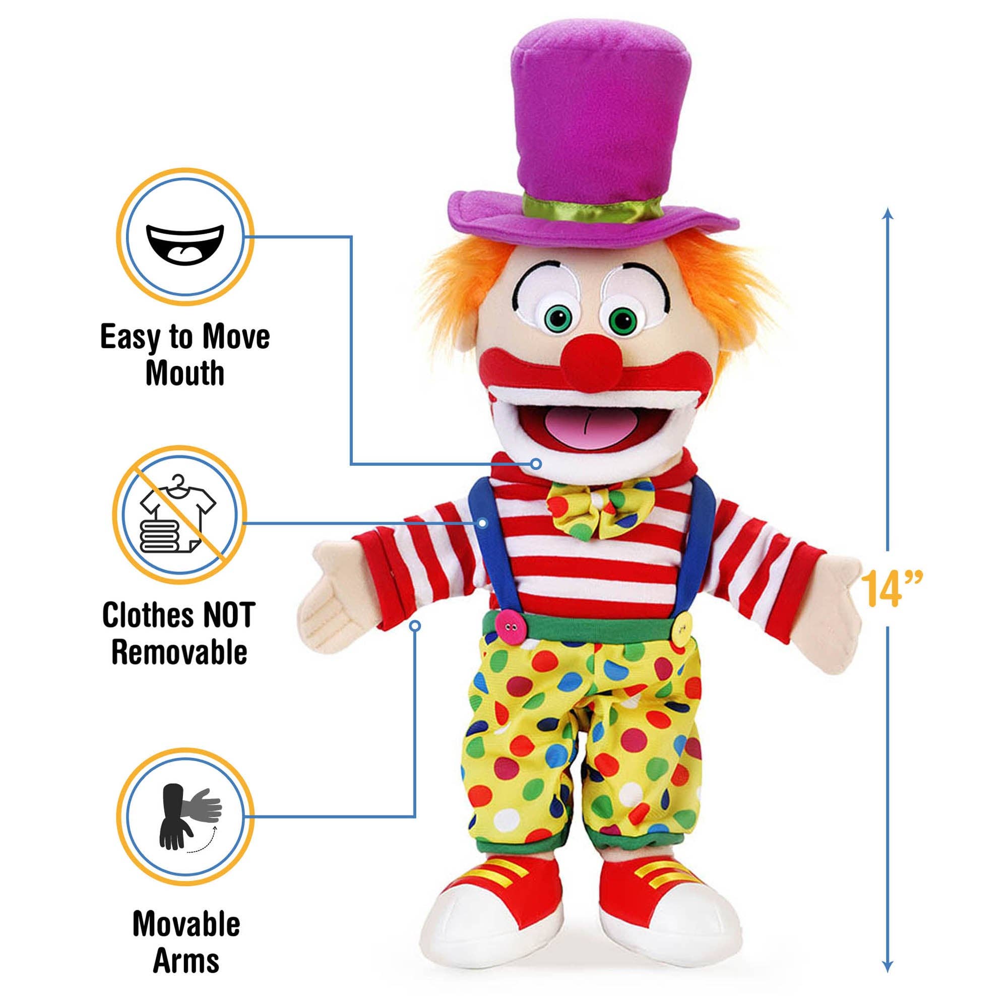 Silly Puppets - Wholesale Puppet - Kids & Baby - Silly Puppets Clown (14")2