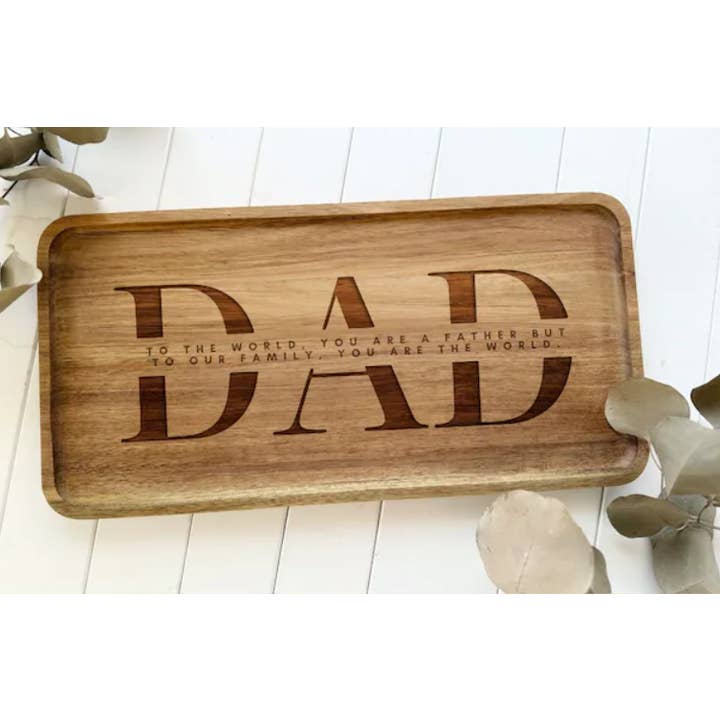 Personalized Dad Engraved Catch All Tray for wholesale by Ebony's Tees's and Crafts