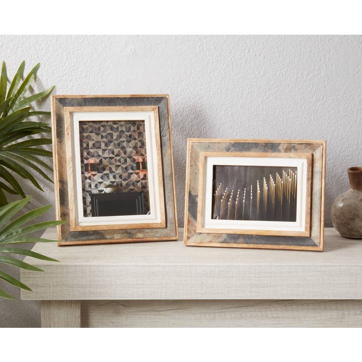 Wood + Slate Photo Frame for wholesale on Faire
