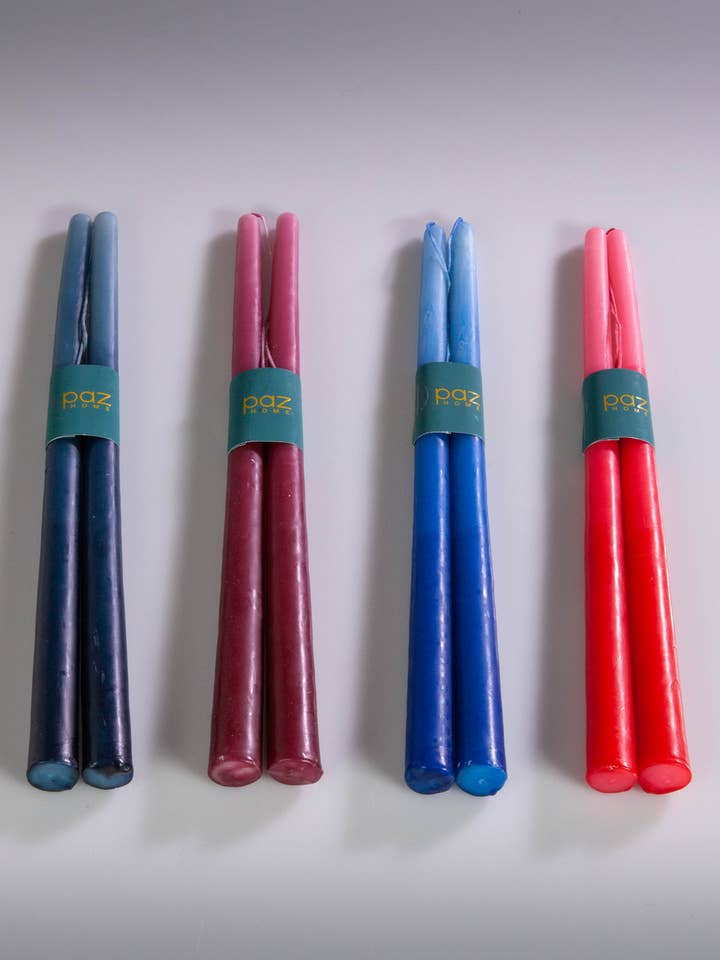 Bougies en cire d'abeille teintées à la main, fabriquées à Oaxaca pour la vente par Atacama Home