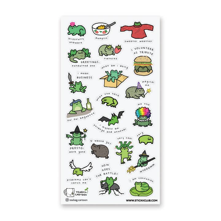STICKII - Wholesale Sticker - What ARE Frogs? 1 Sticker Sheet0