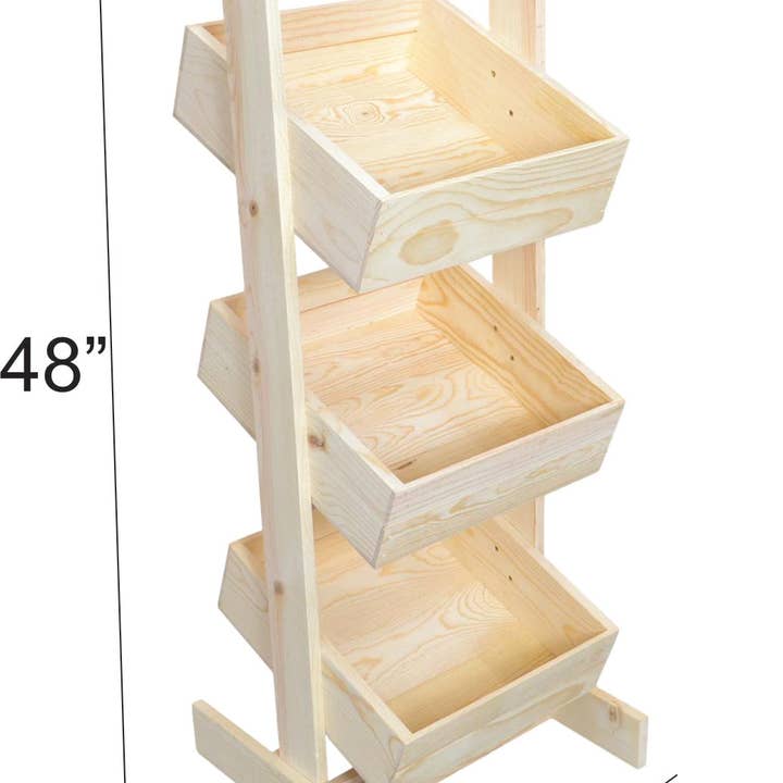 Wooden Store Display Tall 3 Tier for wholesale by Poole & Sons Inc.