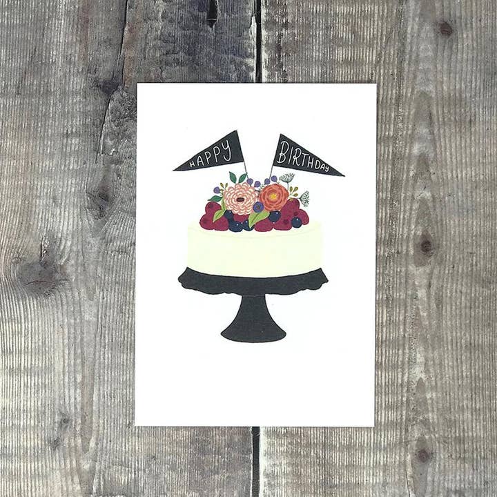Lomond Paper Co - Venta al por mayor Tarjetas de cumpleaños - Pastel Feliz Cumpleaños