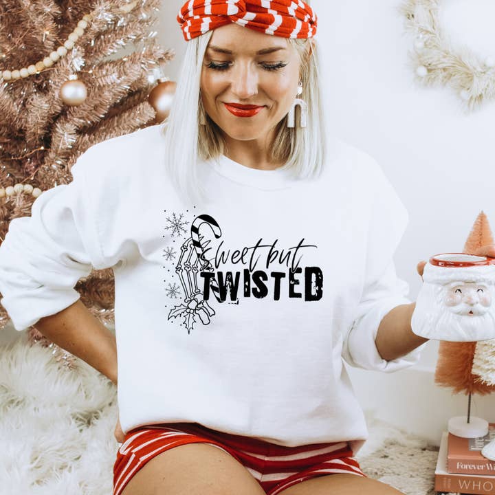 Sweat-shirt de Noël doux mais tordu pour la vente par Londas Trendy Tees