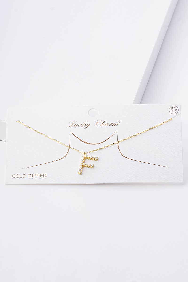 OHBOOBA DESIGN - Vente Colliers à pendentif - Collier initial en perles plaquées or11