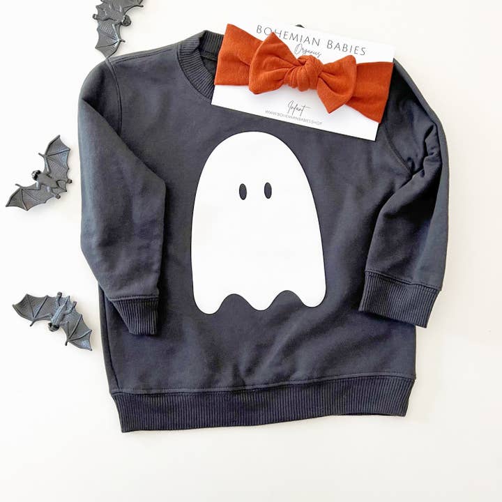 Ghost Toddler Sweatshirt | Kid's Halloween Sweatshirt for wholesale by Bohemian Babies