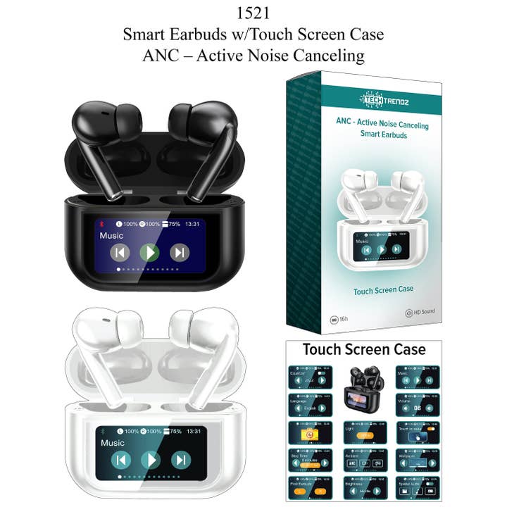 Tech Trendz - Wholesale Headphones - Touch Screen Bluetooth Earbuds4