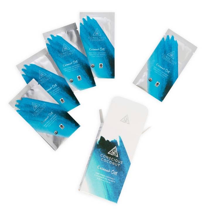 Conscious Coconut - Wholesale Oral Supplement/Vitamin - Organic Coconut Oil Packets (5 Individual Packets)