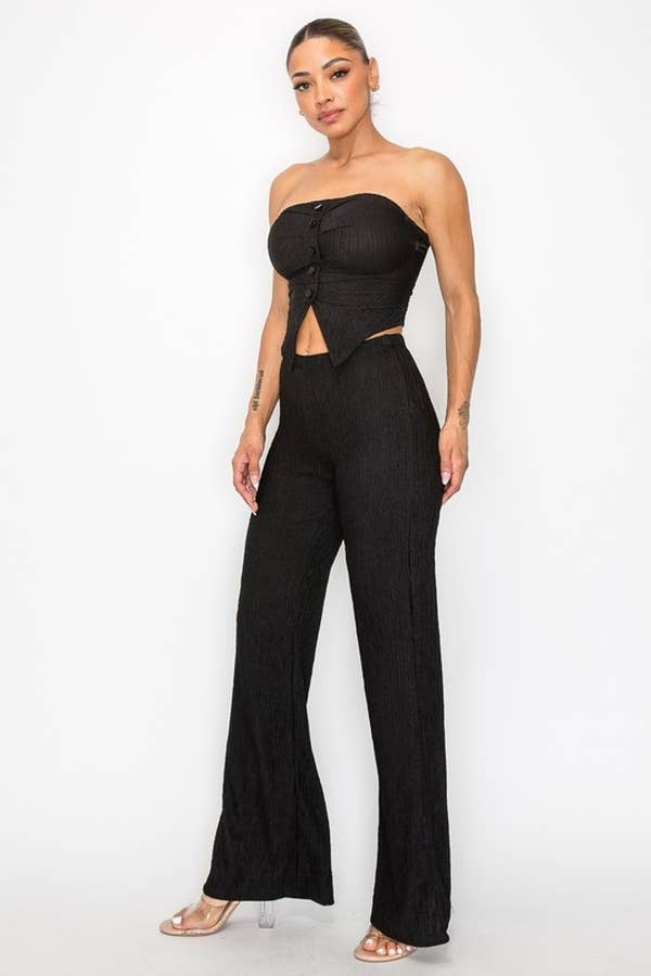 Kimcine - Wholesale Jumpsuit - Women's - KST8513-WOMEN'S SEXY STRAPLESS JUMPSUIT2