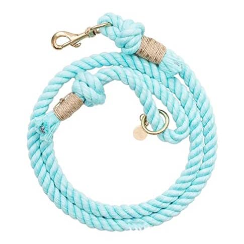 Correa de cuerda de estilo boho chic azul claro para venta al por mayor de Glow Pups