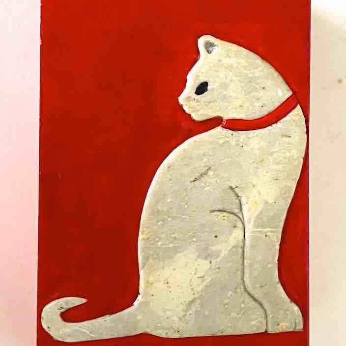 The Niger Bend - Wholesale Decorative Box - Cat Silhouette Design - Small Rectangle Soapstone Trinket Decor Box13