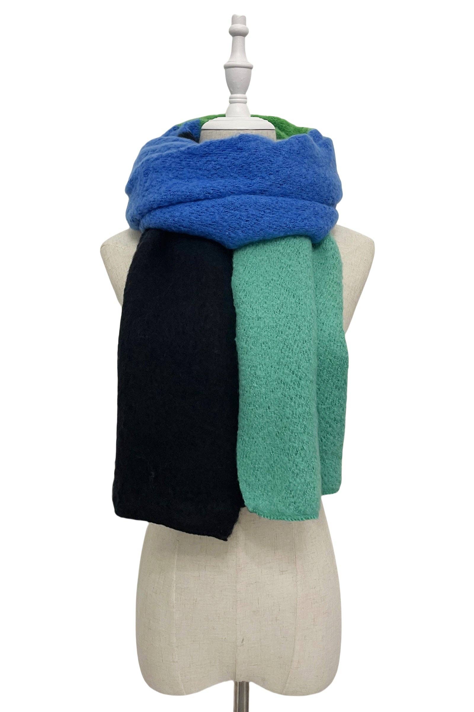 Fashion Scarf World - Wholesale Scarf - Women's - Block Colour Diagonal Edge Wool Scarf11